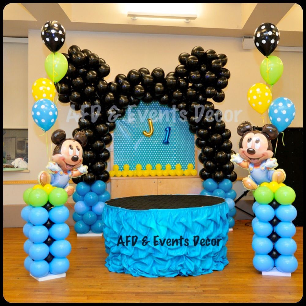 Baby Mickey Mouse Party Decorations
 Baby Mickey Mouse Themed Birthday Party Decor By