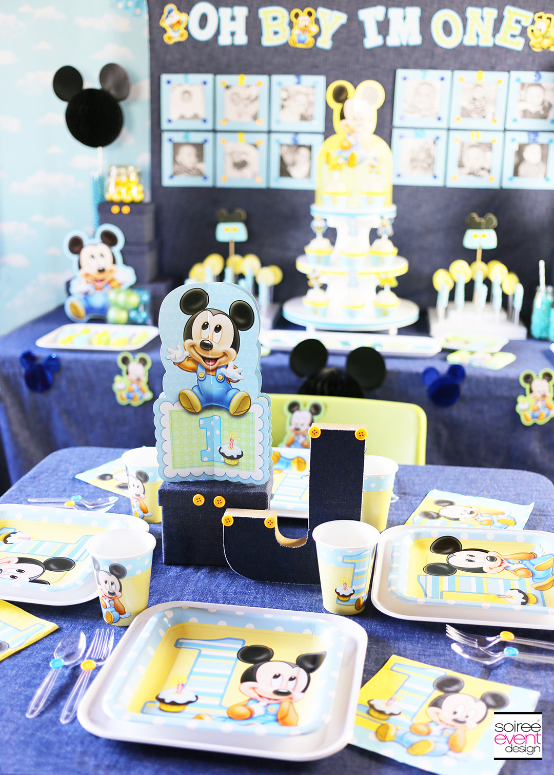 Baby Mickey Mouse Party Decorations
 Mickey Mouse First Birthday Party Ideas Soiree Event Design