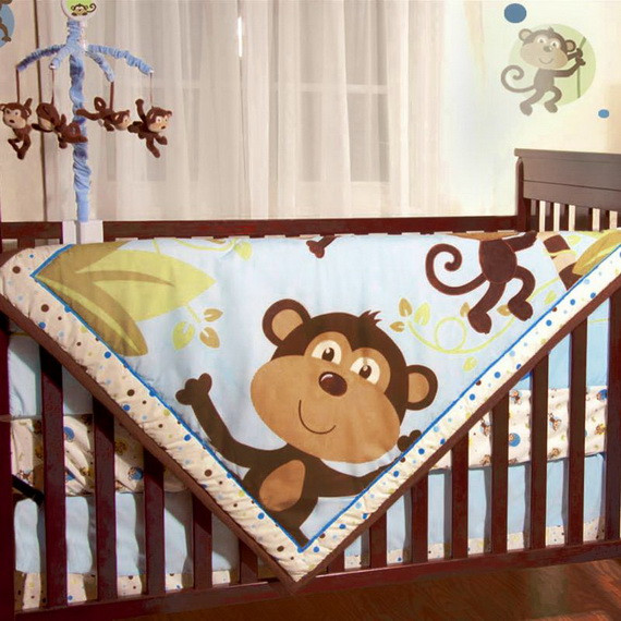 Baby Monkey Decor
 Monkey Baby Crib Bedding Theme and Design Ideas family