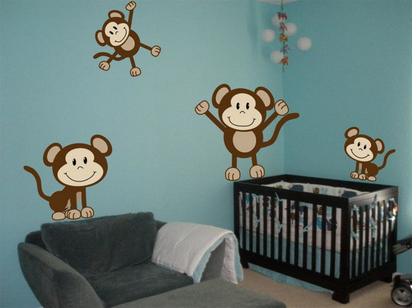 Baby Monkey Decor
 Nursery Wall Décor Ideas