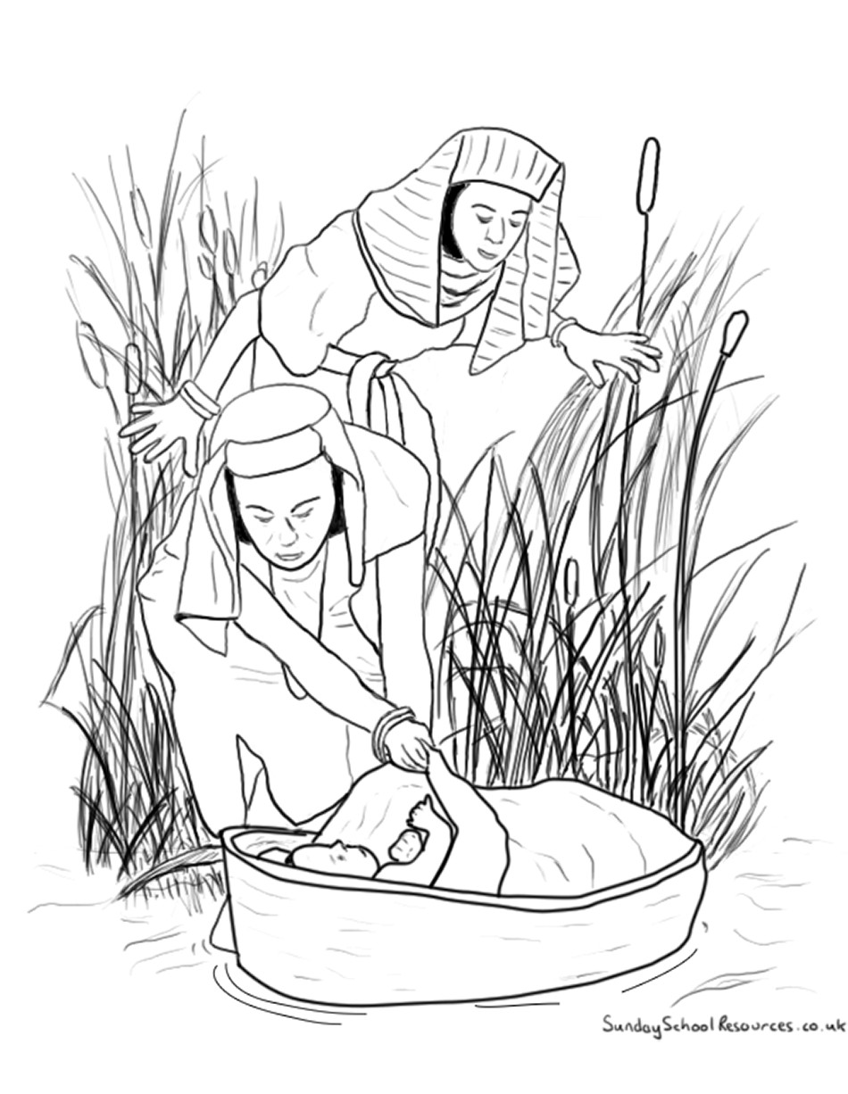 Baby Moses Coloring Pages
 Baby Moses Coloring Page SundaySchoolist