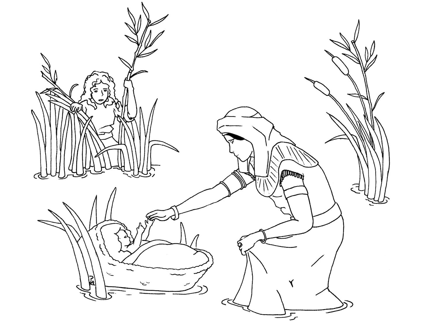 Baby Moses Coloring Pages
 Free Printable Moses Coloring Pages For Kids
