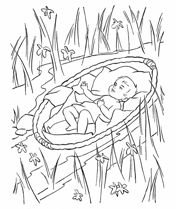 Baby Moses Coloring Pages
 Printable Moses Coloring Pages