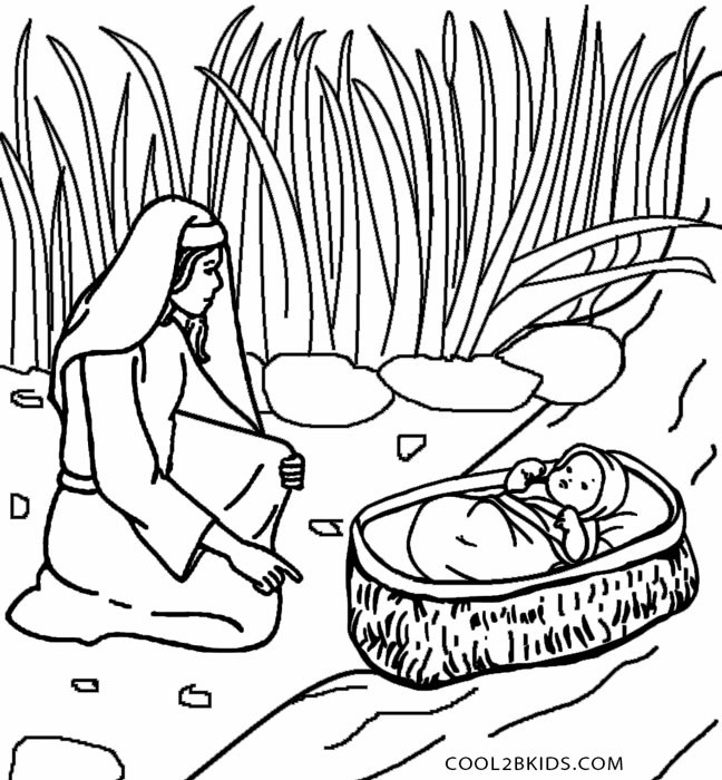 Baby Moses Coloring Pages
 Printable Moses Coloring Pages For Kids