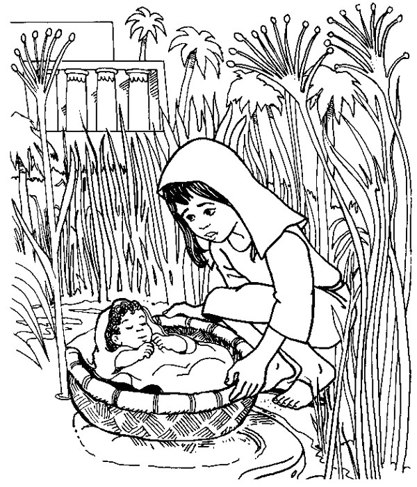 Baby Moses Coloring Pages
 Baby Moses Coloring Page at GetColorings