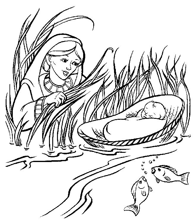 Baby Moses Coloring Pages
 DCFI line KidZone Coloring Pages