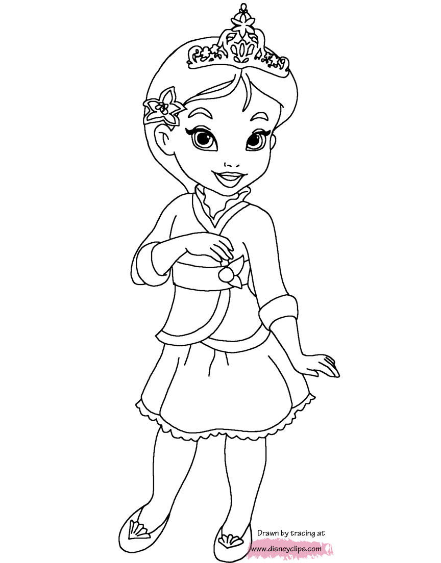 Baby Princess Coloring Pages
 Disney s Little Princesses Coloring Pages