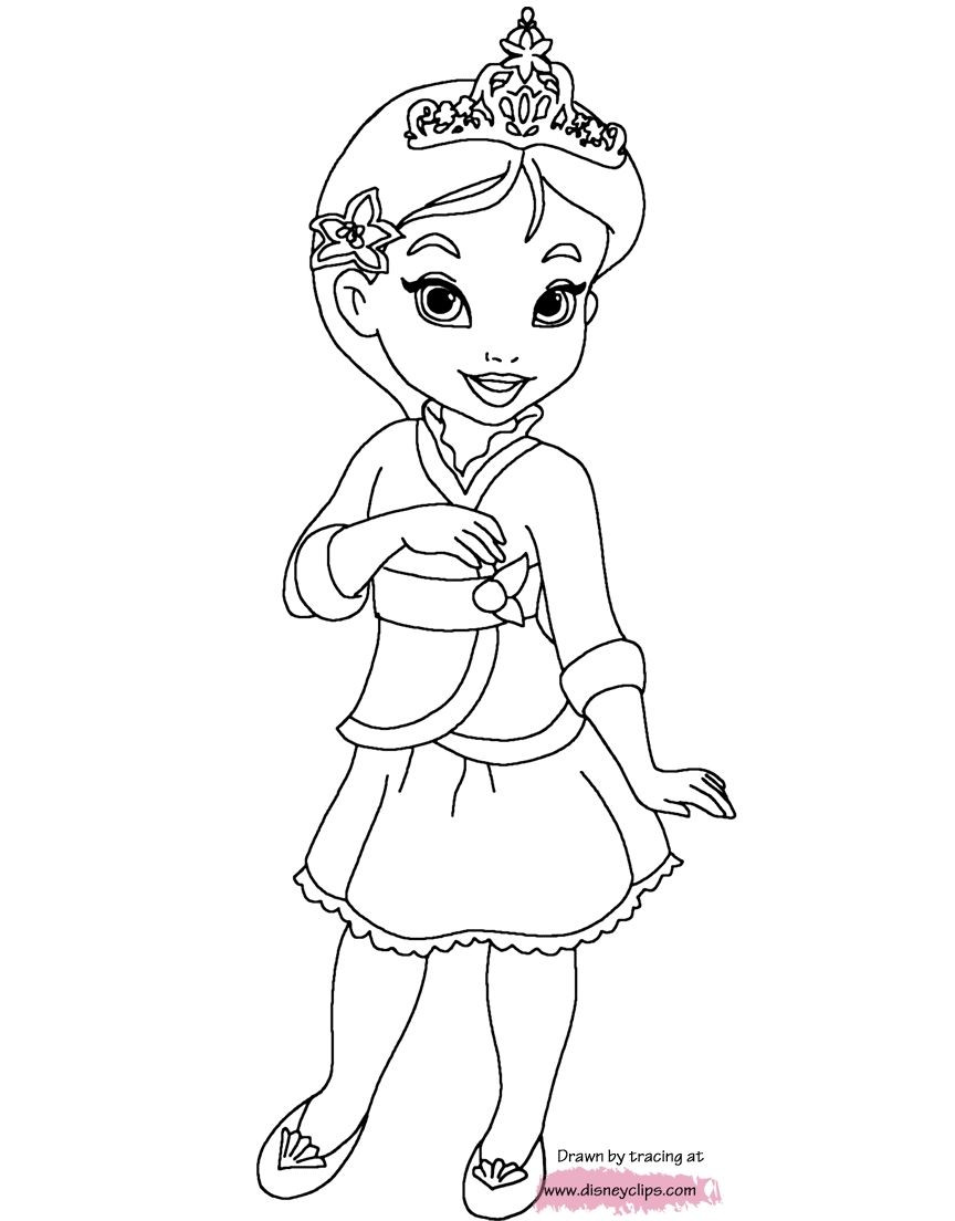 Baby Princess Coloring Pages
 Disney Princess Baby Ariel Coloring Pages Bowstomatch