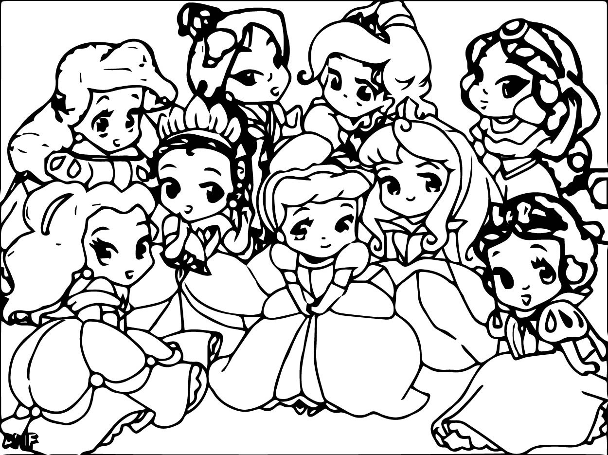 Baby Princess Coloring Pages
 Disney Baby Princess Coloring Pages AZ Coloring Pages