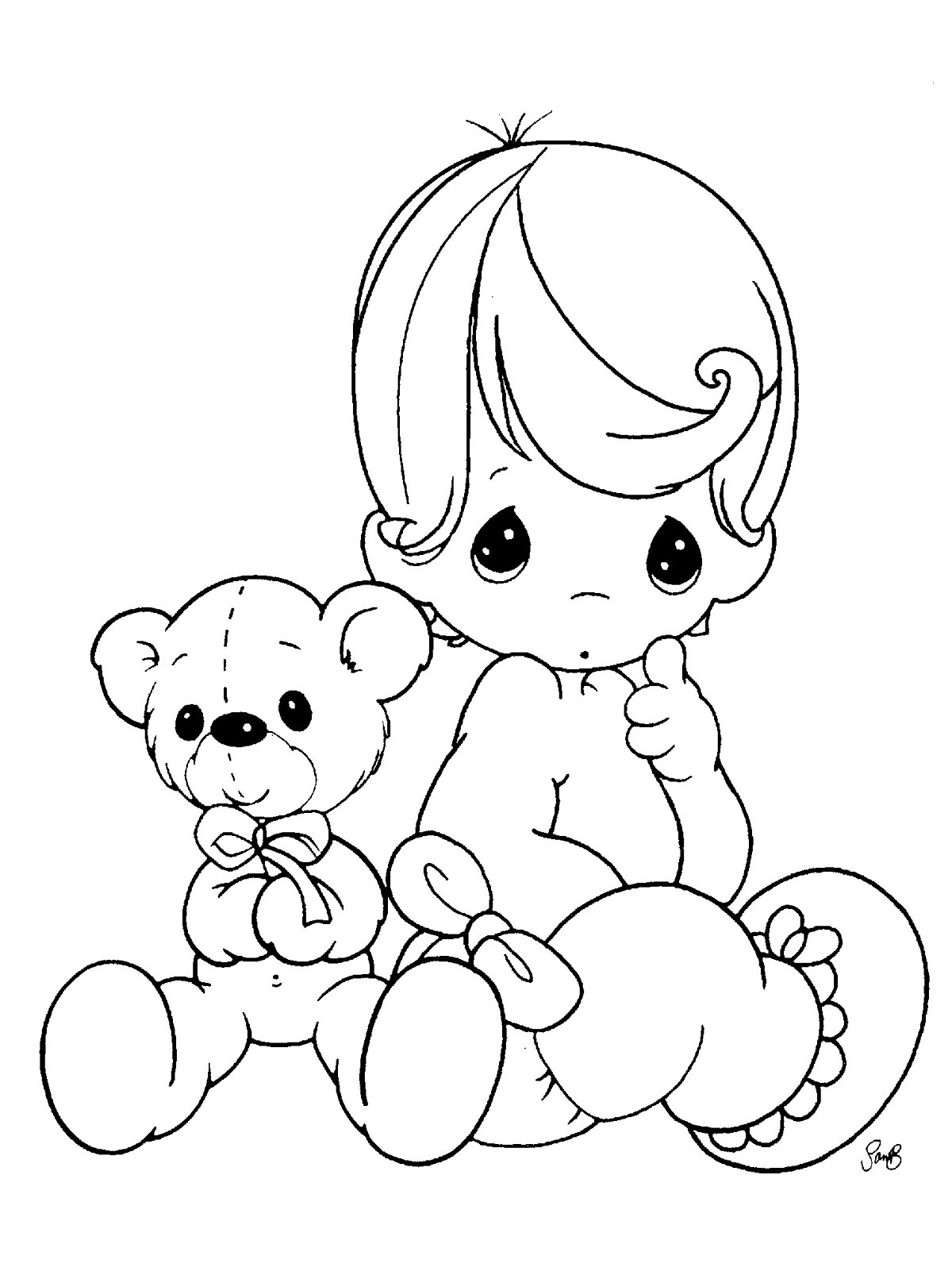 Baby Printable Coloring Pages
 Free Printable Baby Coloring Pages For Kids