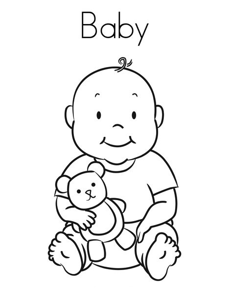 Baby Printable Coloring Pages
 Free Printable Baby Coloring Pages For Kids