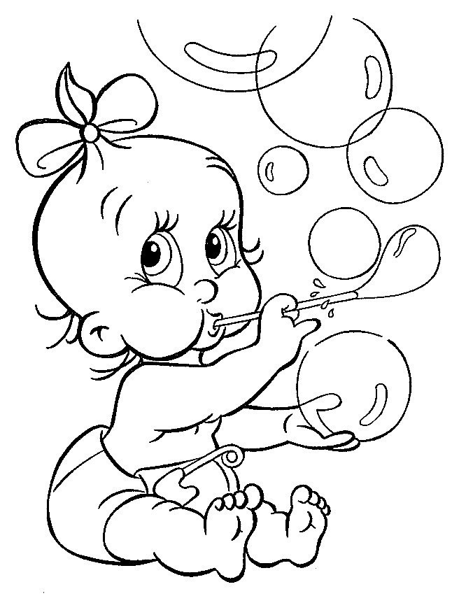 Baby Printable Coloring Pages
 Free Printable Baby Coloring Pages For Kids