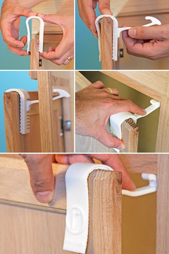 Baby Proof Cabinets DIY
 Rimiclip – A New Kind of Painless Child Safety Latch