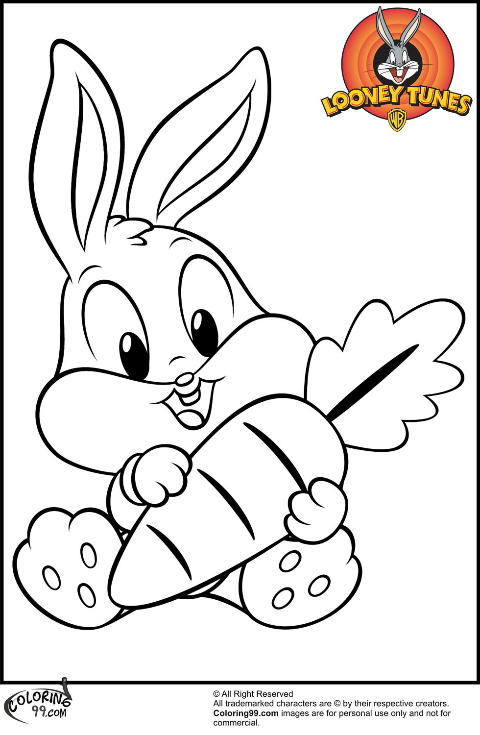 Baby Rabbit Coloring Pages
 Baby Bugs Bunny Coloring Pages