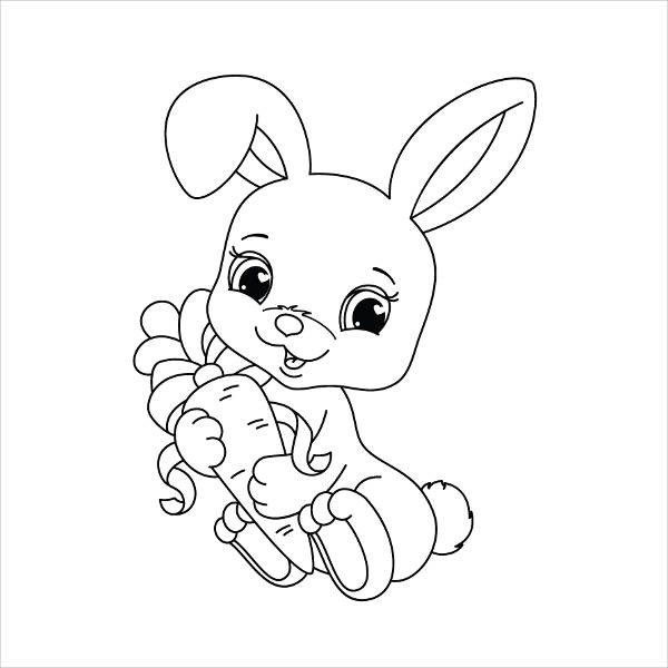 Baby Rabbit Coloring Pages
 FREE 9 Bunny Coloring Pages in AI