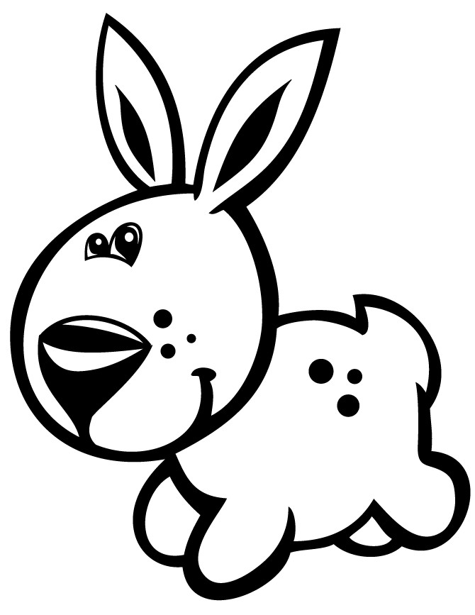 Baby Rabbit Coloring Pages
 Baby Bunny For Kindergarten Kids Coloring Page