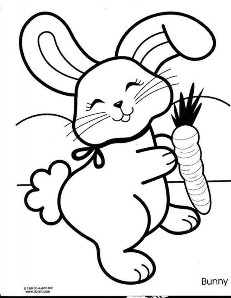 Baby Rabbit Coloring Pages
 Get This Baby Bunny Coloring Pages for Toddlers