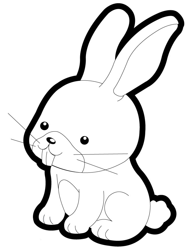 Baby Rabbit Coloring Pages
 Baby Bunny For Toddlers Coloring Page