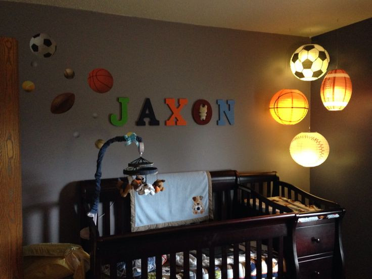 Baby Room Sports Decor
 74 best Sports Theme Nursery images on Pinterest