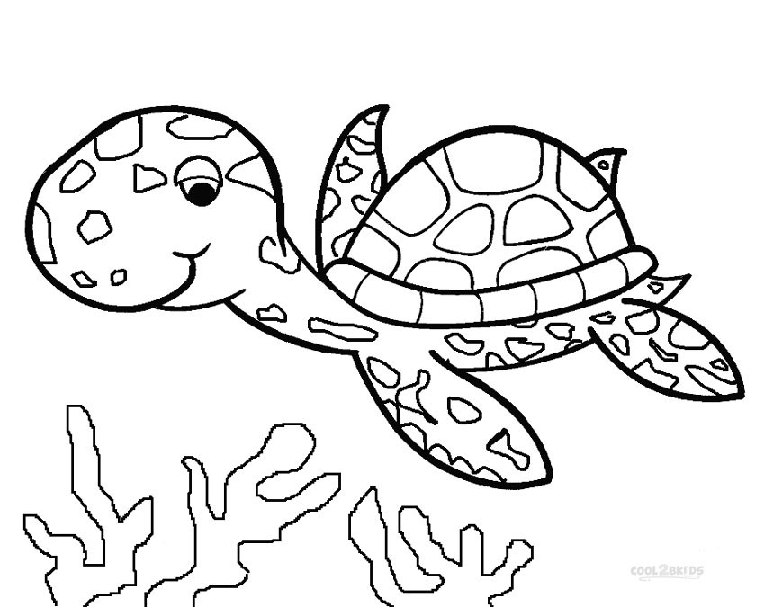Baby Sea Turtle Coloring Pages
 Printable Sea Turtle Coloring Pages For Kids