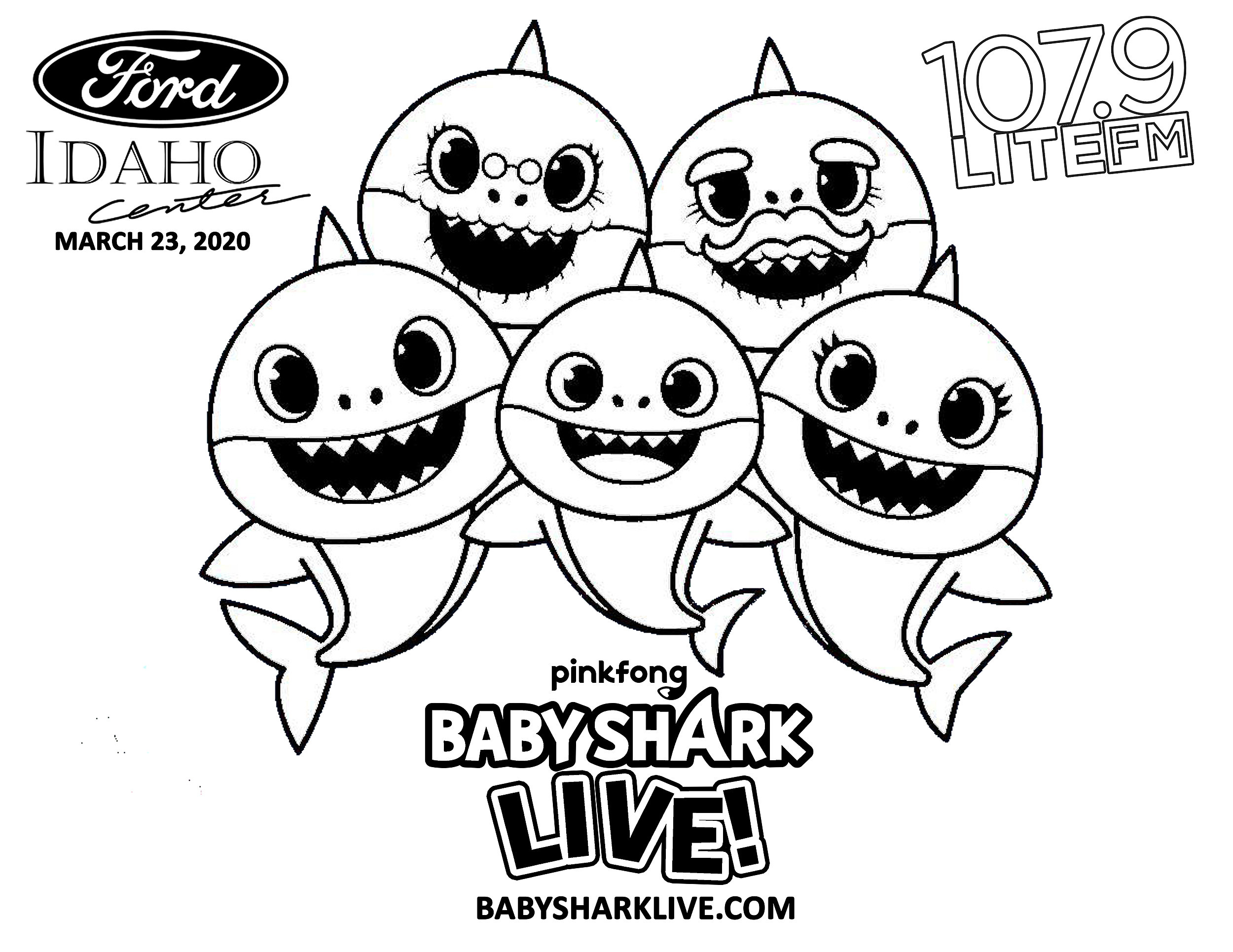 Baby Shark Coloring
 Color Your Way Into Baby Shark Live At the Ford Idaho