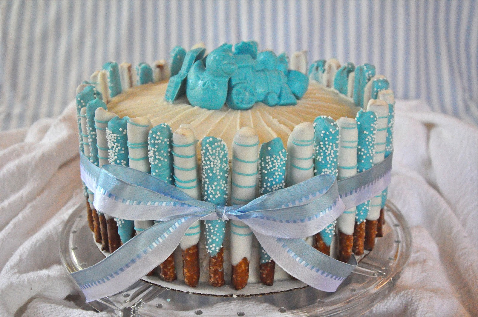 Baby Shower Cake Decor
 I think I could do that Blue Baby Boy Shower Cake