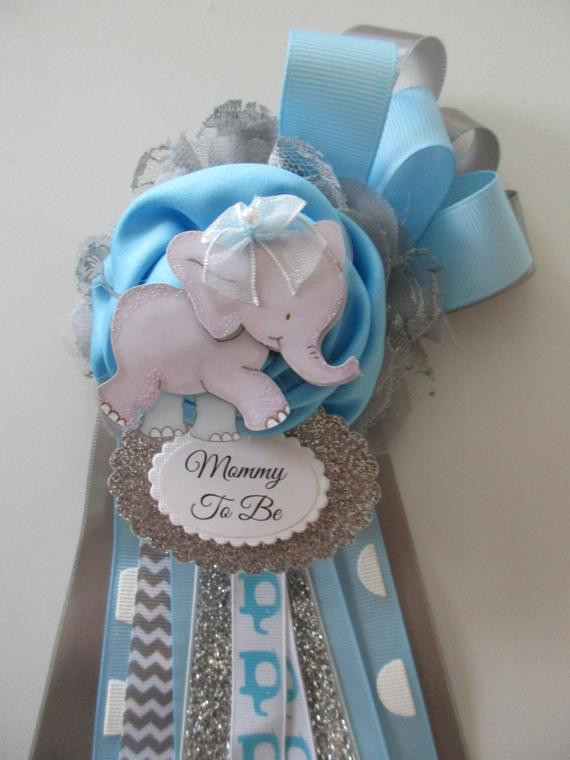 Baby Shower Corsages DIY
 Baby Shower Corsage Boy Elephant Mommy To Be Corsage Baby