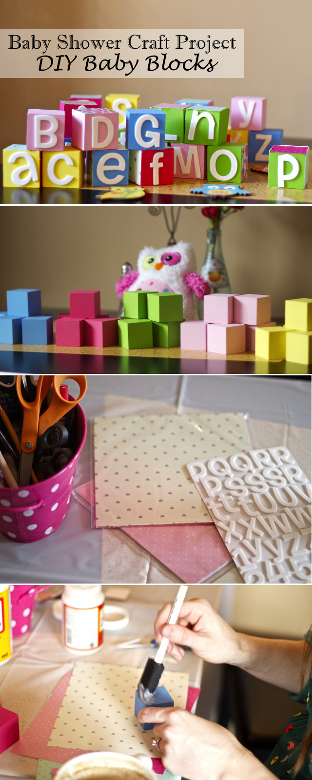 Baby Shower Craft Decorations
 Chasing Davies Baby Shower Craft Idea DIY Baby Blocks