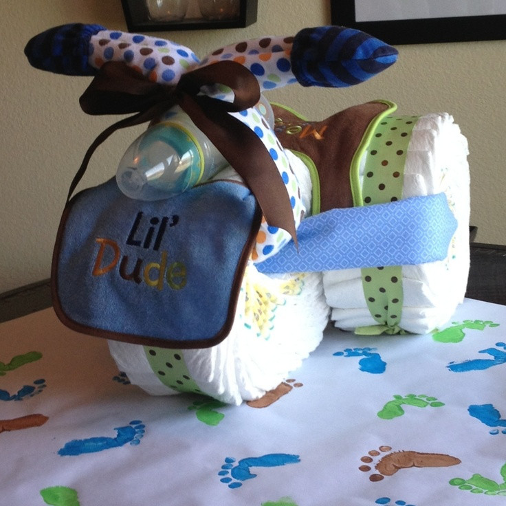 Baby Shower Craft Gift Ideas
 Hand crafted t wrap and diaper trike for baby shower