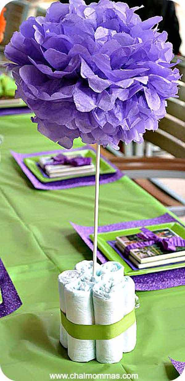 Baby Shower DIY Centerpieces
 22 Cute & Low Cost DIY Decorating Ideas for Baby Shower