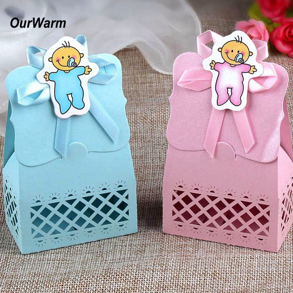 Baby Shower Favor Gift
 OurWarm 12pcs Baby Shower Candy Box Cute Paper Gift Bag