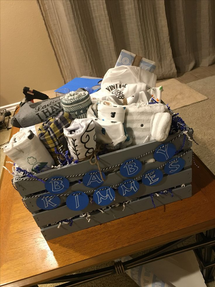 Baby Shower Gift Ideas For Boy
 Baby shower t basket I made It s great because the