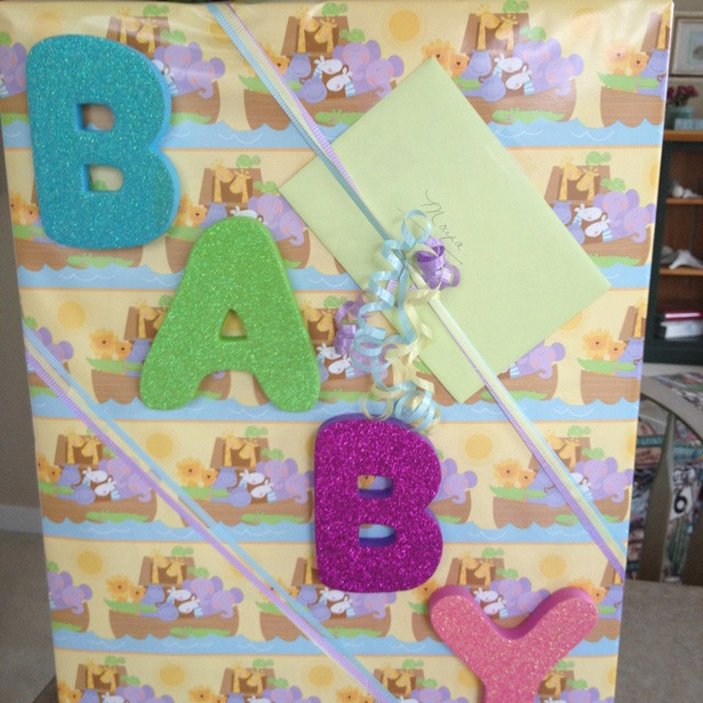 Baby Shower Gift Wrapping Ideas Pinterest
 Baby shower t wrapping idea