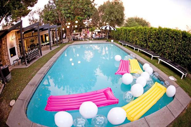 Baby Shower Pool Party Ideas
 Palm Springs Pop Art Party Baby Shower Ideas Themes