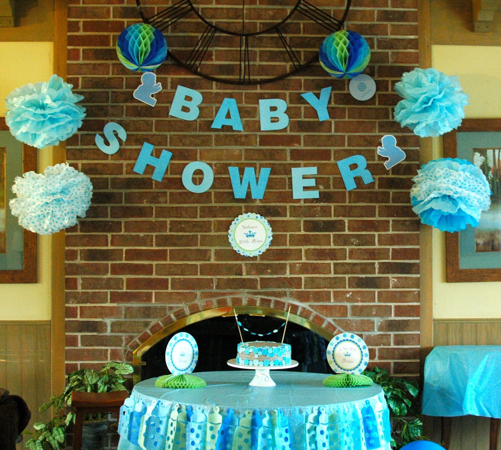 Baby Shower Room Decorations
 TurtleCraftyGirl Cute As a Button Baby Shower Cake