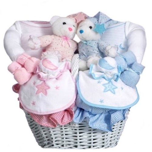 Baby Twins Gift Ideas
 Baby Shower Gift Basket for Twin Babies Boy and Girl