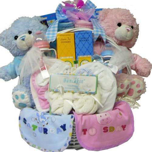 Baby Twins Gift Ideas
 Double The Fun Twin New Baby Gift Basket 1 Pink Girl and 1