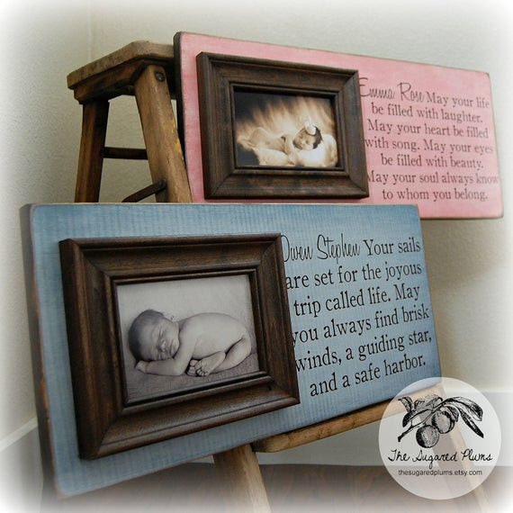 Baby Twins Gift Ideas
 Twins Gift Personalized Picture Frame Custom 8x20 Baby Shower