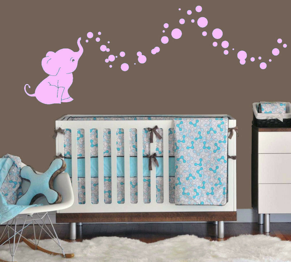 Baby Wall Decor Ideas
 Elephant Bubbles Baby Wall Decal Vinyl Wall Nursery Room