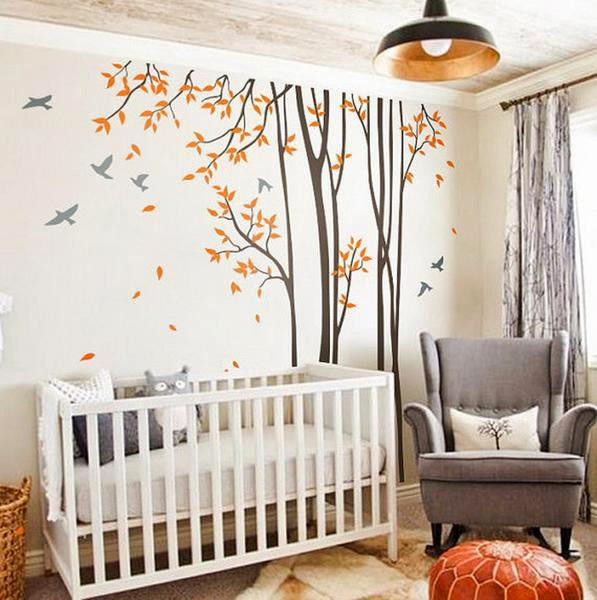 Baby Wall Decor Ideas
 Huge Birds Trees Forest Wall Arts Nursery Kids Decals Baby