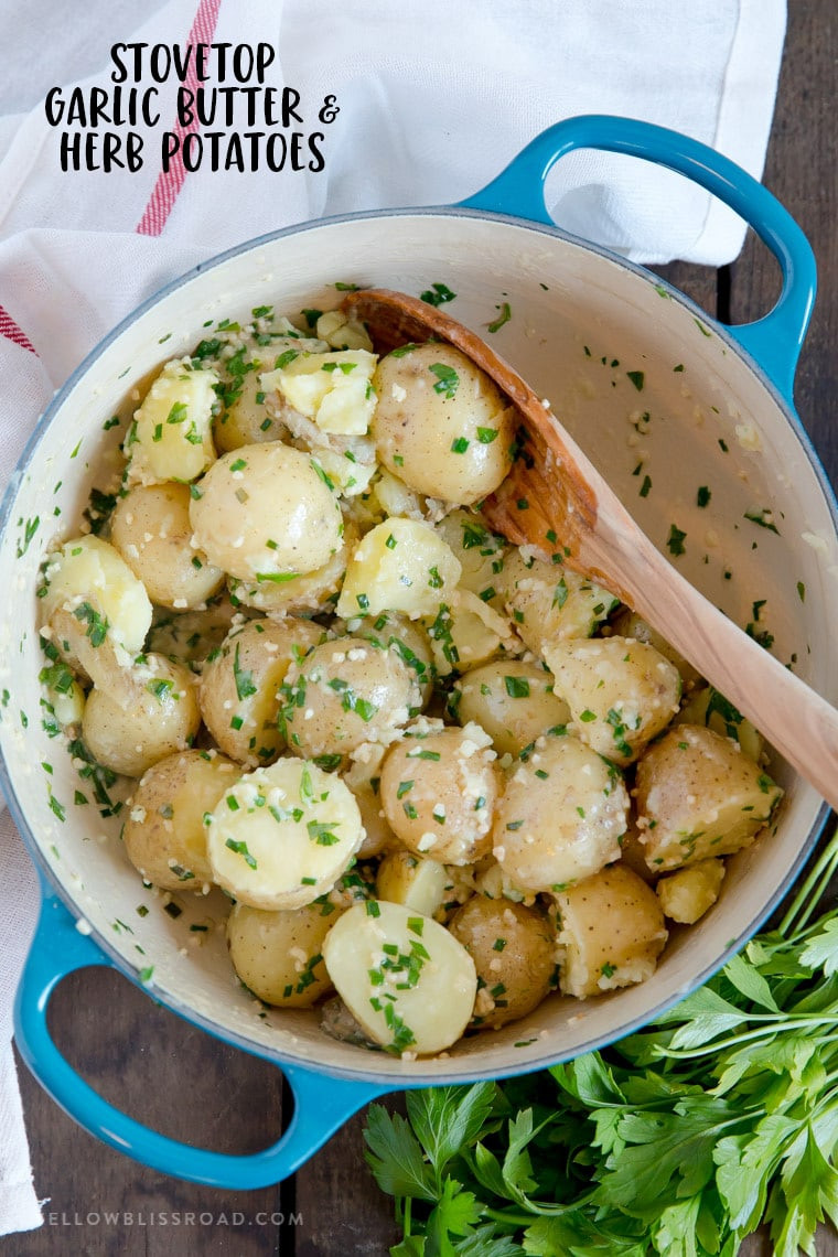 Baby White Potatoes Recipes
 Garlic & Herb Baby Potatoes