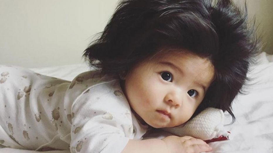 Baby With Crazy Hair
 Japanese baby who went viral for luscious locks scores