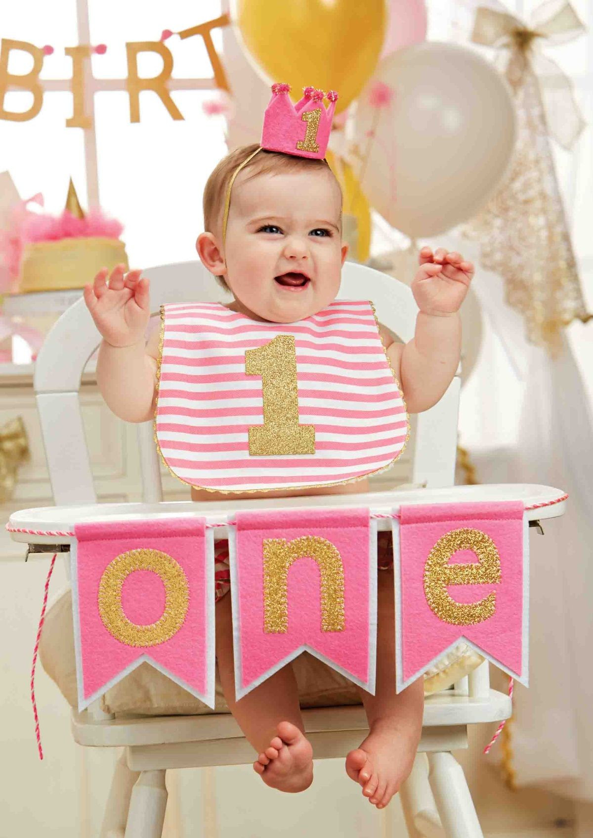 Baby'S First Birthday Gift Ideas For Her
 Decorate baby s high chair for her big first birthday with