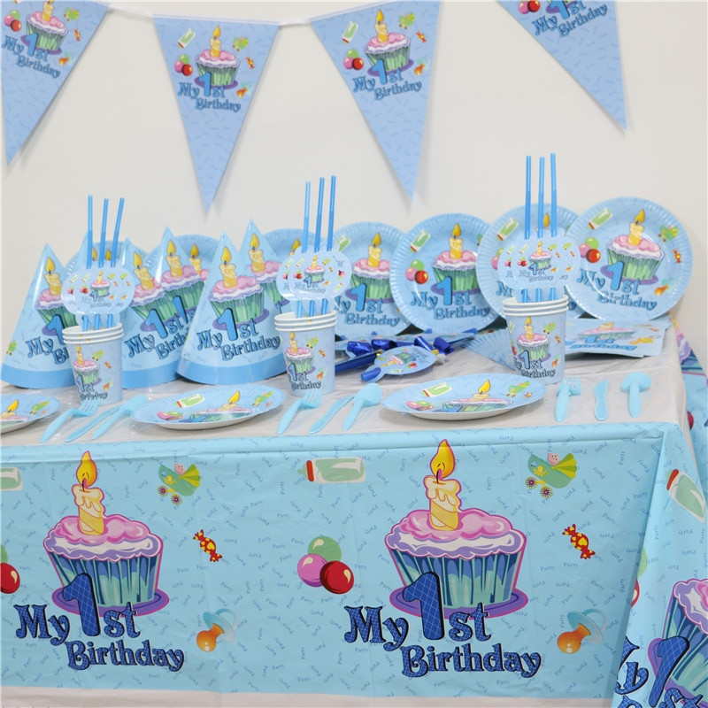 Babys 1St Birthday Party Ideas
 102pcs Kids First Birthday Party Set 10 people Girl Boy