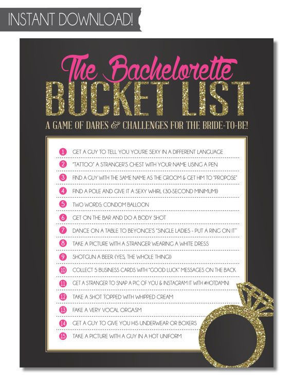 22 Of the Best Ideas for Bachelorette Party Dares Ideas - Home, Family