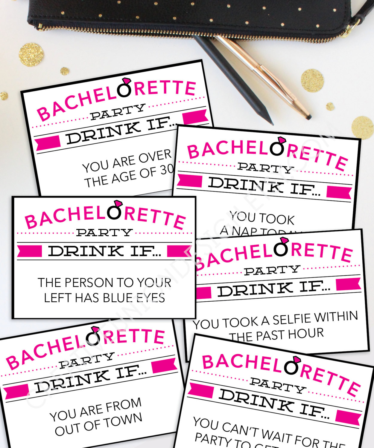 Bachelorette Party Game Ideas
 Bachelorette Party Game Drink If Game Printable