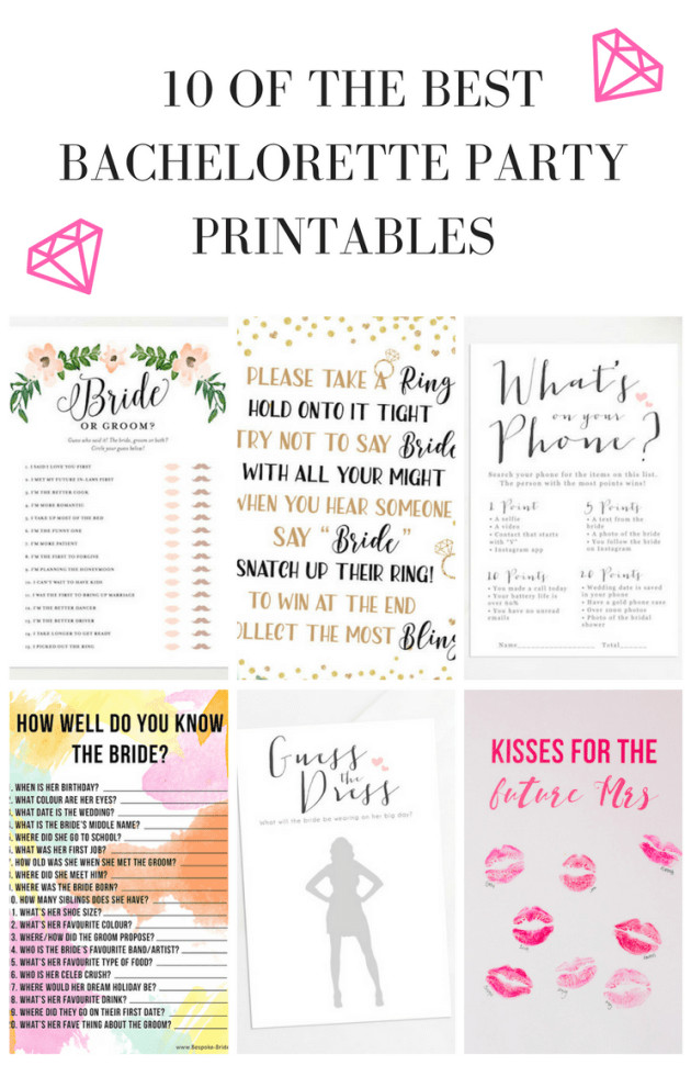 Bachelorette Party Games Ideas
 10 Bachelorette Party and Bridal Shower Games & Free