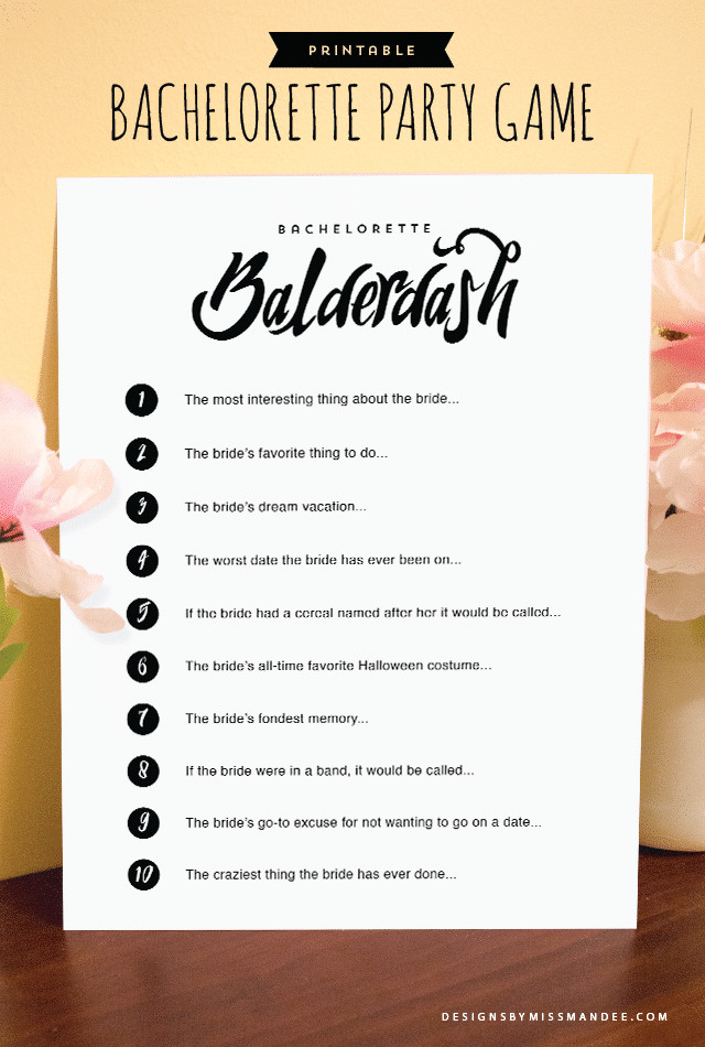 Bachelorette Party Games Ideas
 20 Hilarious Bachelorette Party Games that ll Have You