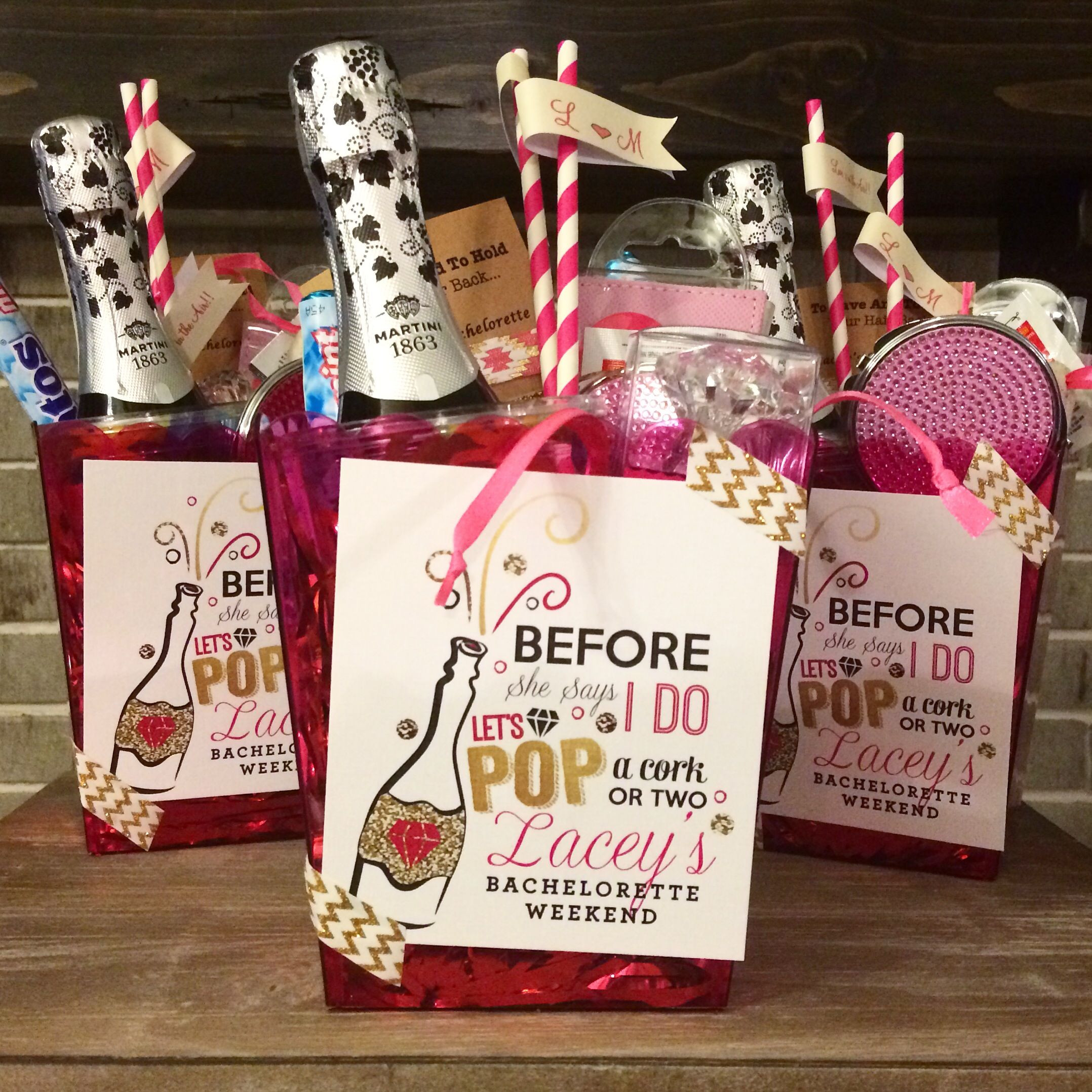 Bachelorette Party Gift Bag Ideas
 Before she says I do let s pop a cork or two Custom