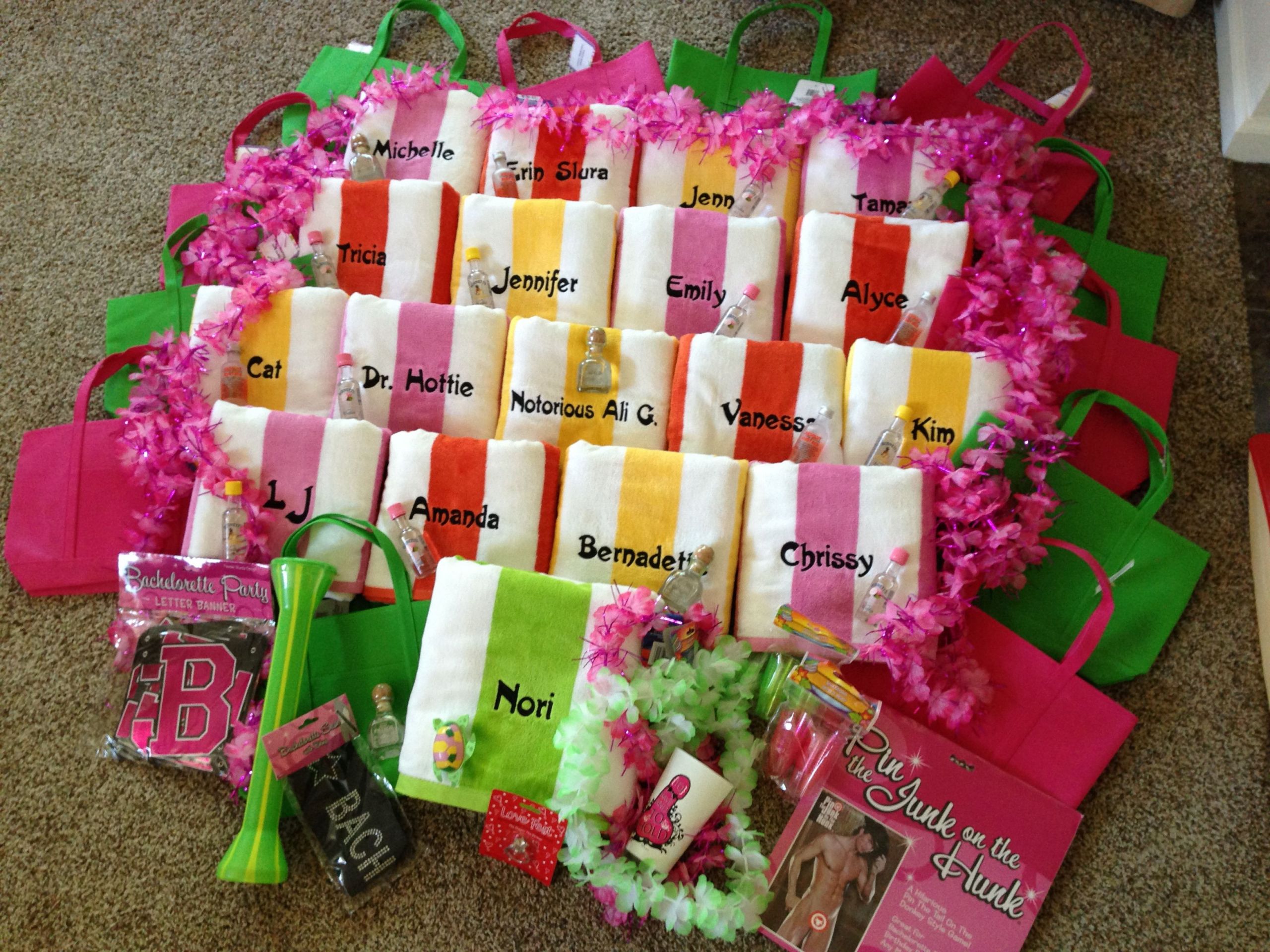 Bachelorette Party Gift Bag Ideas
 Gift bag essentials for the beach house bachelorette